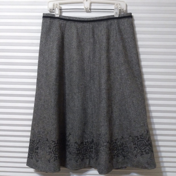Eddie Bauer Lined Wool Skirt Dark Gray Heather Size-10 - Picture 1 of 10